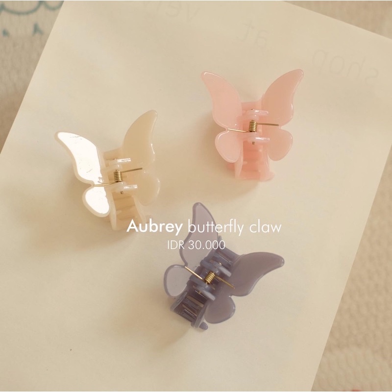 Ark.co - AUBREY Doff &amp; Color Block Butterfly Hair Claw jepit rambut kupu kupu