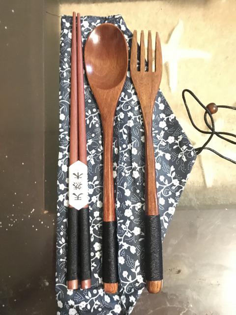 Sendok garpu sumpit  kayu  wooden spoon fork chopstick 