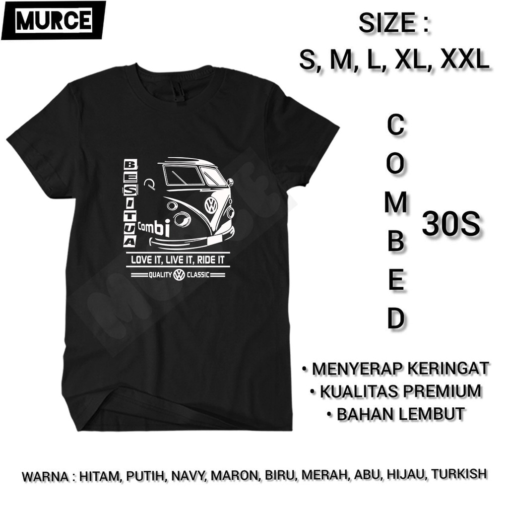 T Shirt Baju Kaos Otomotif Besi tua Combi Clasic Gambar Mobil Jadul Unik Keren Distro Pria Dewasa
