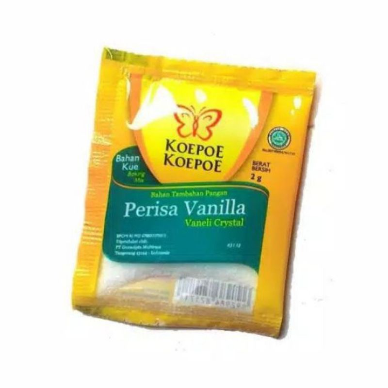 (Isi 5 pcs) Perisa Vanilla Bubuk Sachet Koepoe Kupu 2 gram