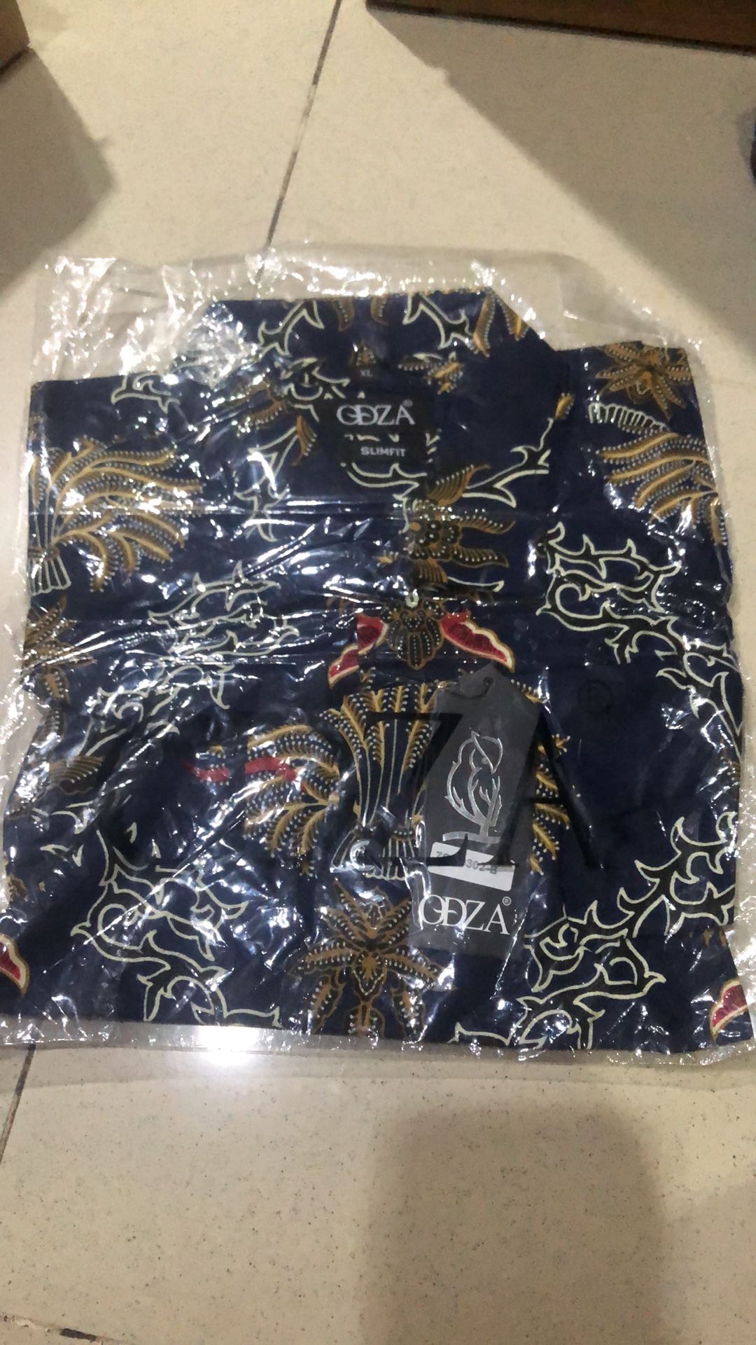 Odza Batik Pria Slim Fit Lengan Pendek Big Size Katun Kemeja Sogan Solo Pekalongan