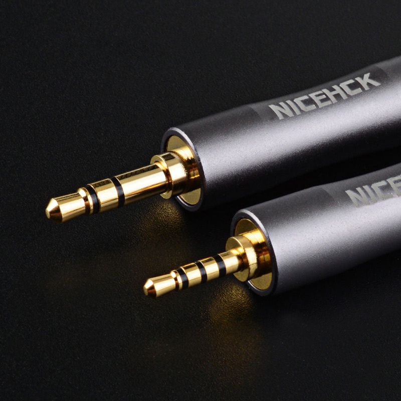 Nicehck Adapter Jack Audio Hifi Earphone 4.4mm Female Ke 3.5mm 2.5mm Male Lapis Emas