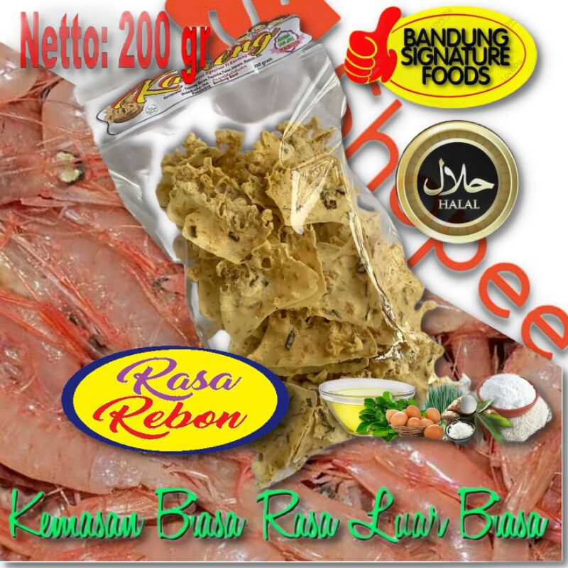 

200g Rempeyek - Peyek Khas Bandung Ngeprozz Rasa REBON Aroma Daun Jeruk