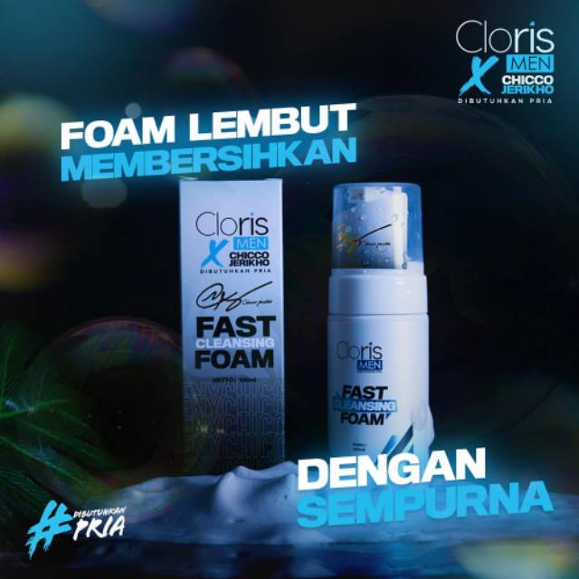 Clorismen Cloris Fast Cleansing Foam For Men (sabun pembersih muka / wajah pria)