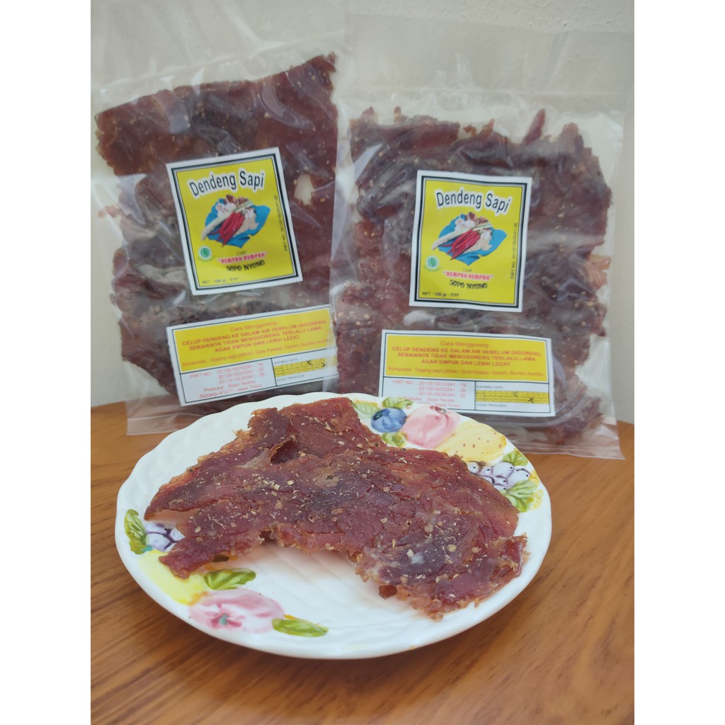 

DENDENG SAPI 100GR/DAGING SAPI ASLI/SOPO NYONO/CAP REMPAH REMPAH/DENDENG SAPI 100GR/KHAS JAWA TIMUR