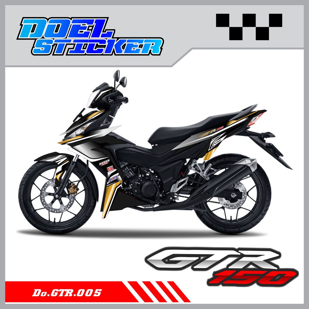 STICKER STRIPING GTR 150 - STICKER STRIPING LIST VARIASI HOLOGRAM , CROME GTR 150 DOEL 005