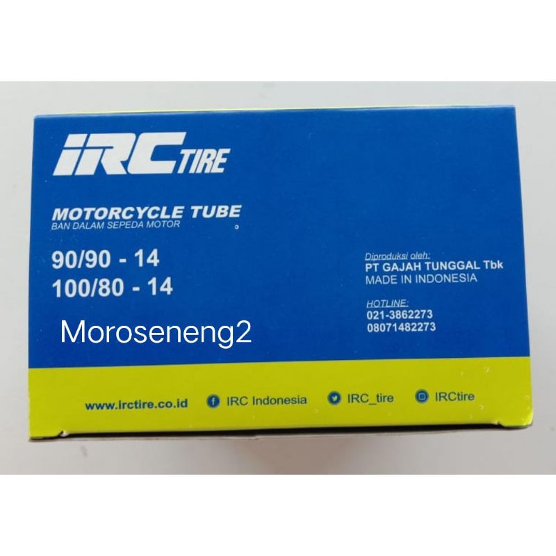 Ban Dalam IRC 90/90-14 atau 100/80-14 Motor Matic Vario Beat Belakang
