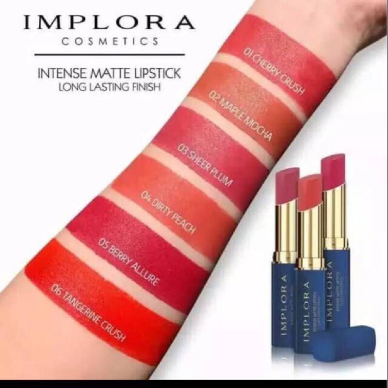 Implora Intense Matte Lipstick Long Lasting Finish 3.5g