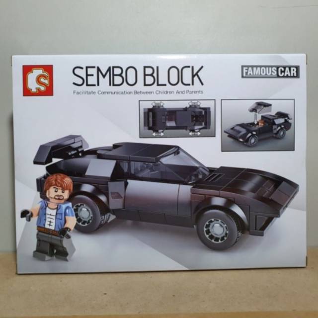 Lego Block Mobil Ford Dom Mustang Hitam