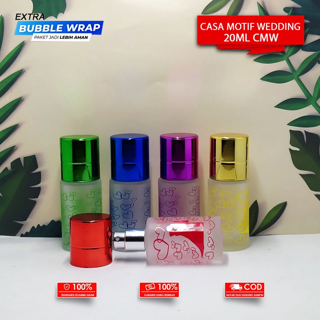 BOTOL PARFUM SPRAY 20 ML | MOTIF WEDDING | 1 LUSIN