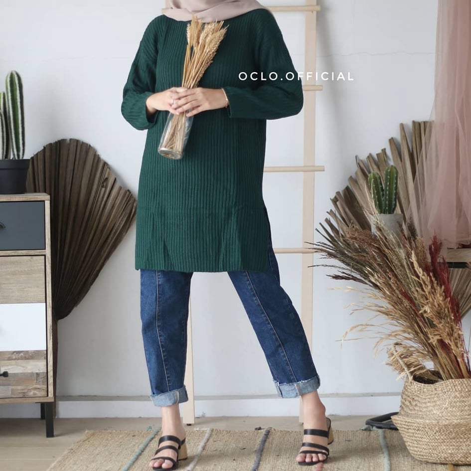 ZAHRA - Atasan Wanita Rajut Halus SALSA boxy sweater