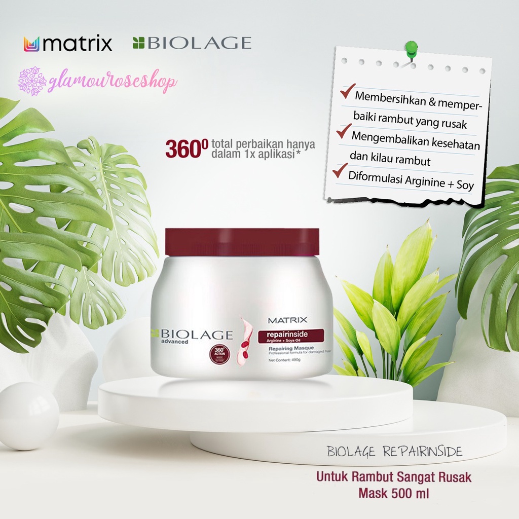 ❤️Glamouroseshop❤️ MATRIX Biolage Repair Inside Repairing Masque 490 gr