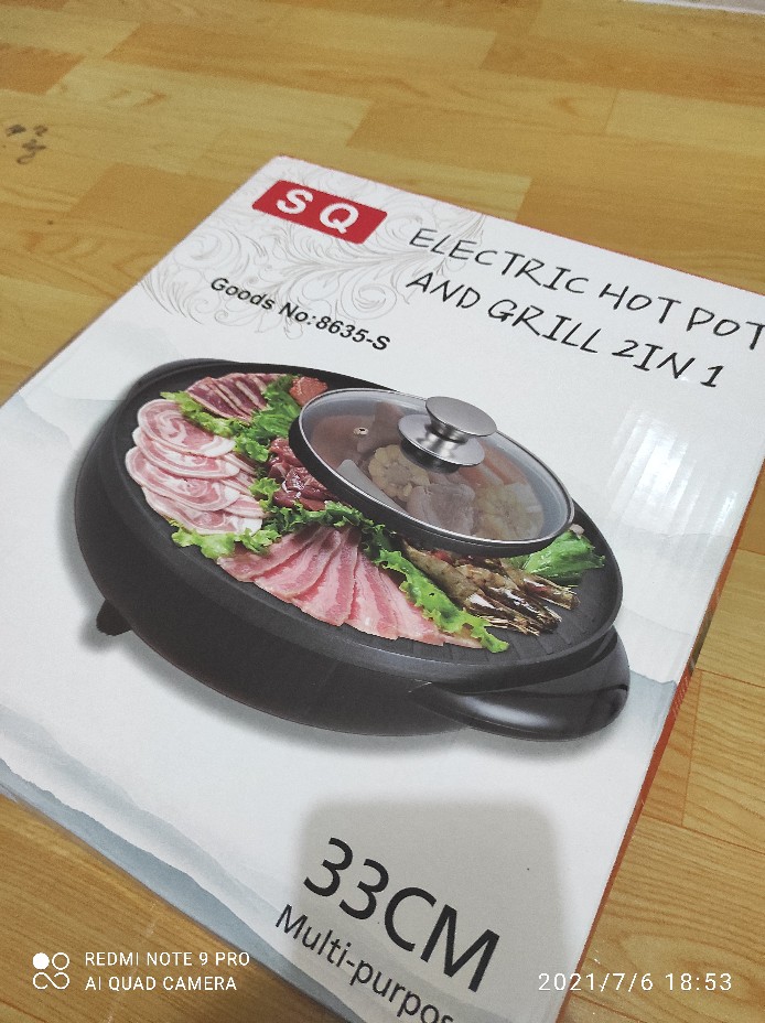 Grill Electric Bbq Panggang Shabu Suki Multifungsi Listrik Elektrik Hot Pot 2in1 Han River 33cm