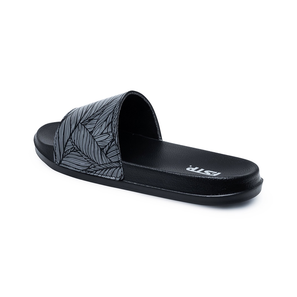 STYLO OSAKA ORIGINAL x FOOTSTEP Sandal Casual Hitam Pria Sendal Slide Jalan Santai Harian Slippers Hangout Main Kondangan Lebaran Slop Selop Karet Anti Slip Premium Slip On Remaja Dewasa Flip Flop Kerja Formal Sport Footwear Keren Terbaru Kekinian Branded