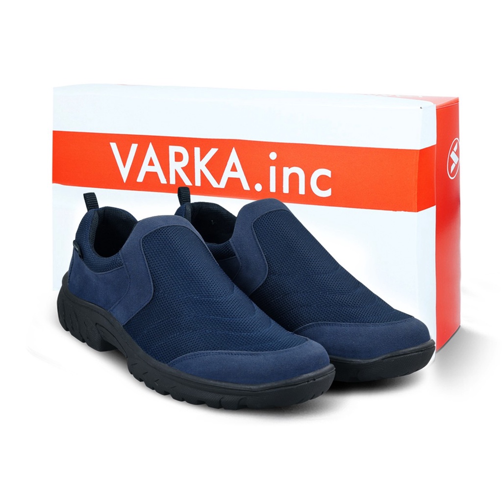 Sepatu Slip On Pria Terbaru V 1873 Brand Varka Sepatu Casual Kerja Santai Jalan Jalan Harga Murah Berkualitas Warna Navy