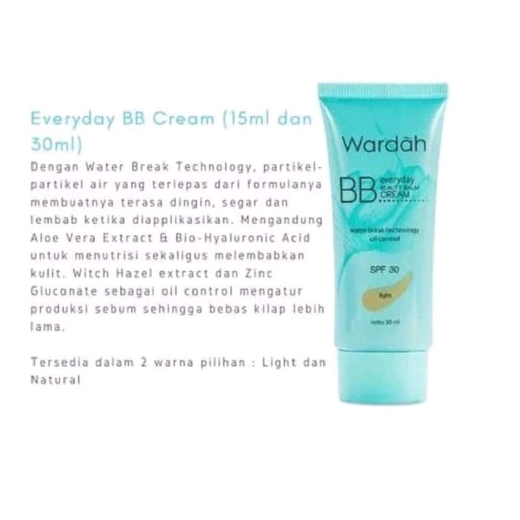 WARDAH BB CREAM SPF 30 - SPF 32 NETTO 15ML