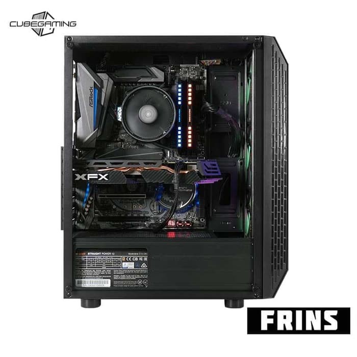 Cube Gaming Frins - Tempered Glass, ATX, 3x Rainbow RGB Fan