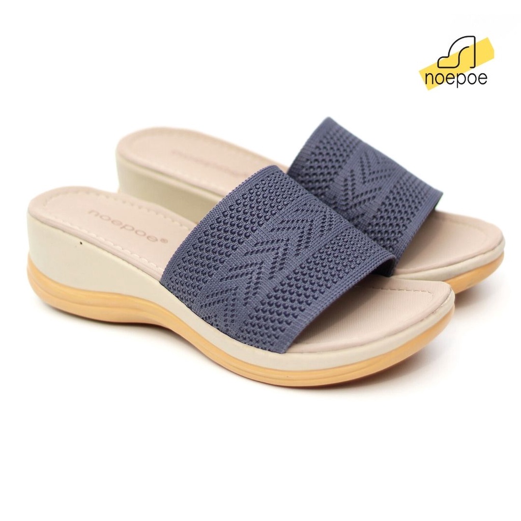 Noepoe Sendal Wanita Sandal Cewek Sandal Rajut Wanita Sendal Wanita Kekinian Sandal Wanita Terbaru-Abu