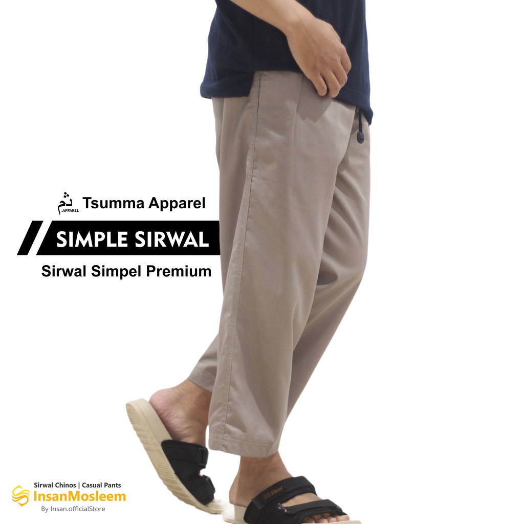 Celana Sirwal Pria Dewasa Model Chino Slimfit Modern Bahan Katun Tebal