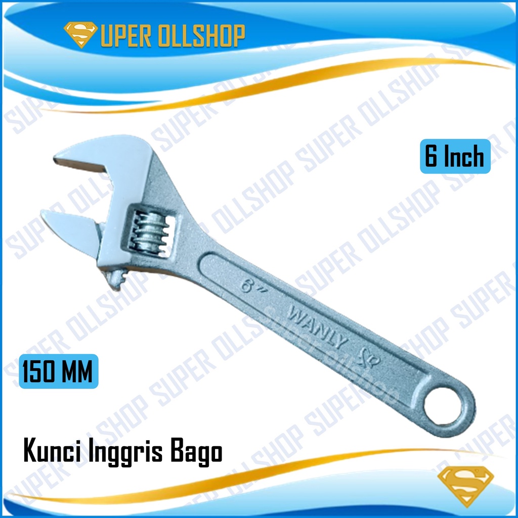 Kunci Bago Inggris Bako Baco Ingris Adjustable Wrench 6 Inch 150 Mm