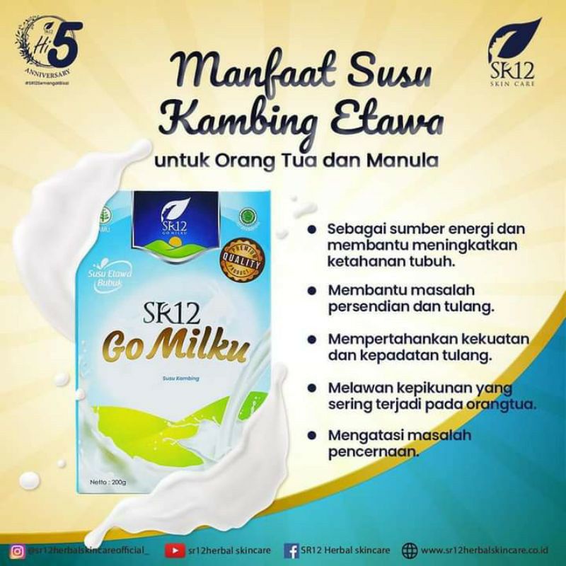 

GO MILKU SR12 SUSU KAMBING ETAWA HALAL BPOM MENINGKATKAN IMUN TUBUH