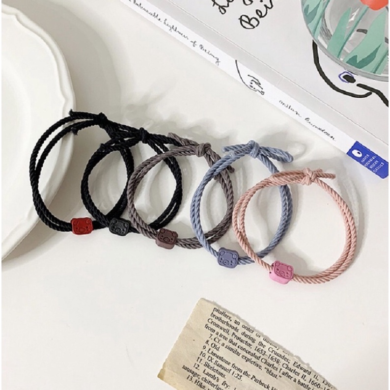 Ikat rambut gelang korea piggy ikat rambut simple cantik elastis gambar piggy