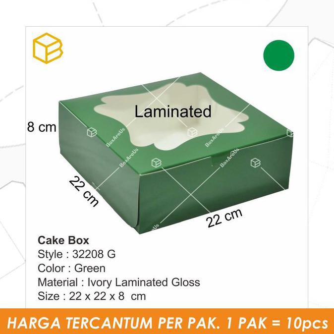 

Silahkan Order] Tc - 32208 Green | Cake Box, Dus, Kotak Kue, Packaging, Multipurpose - Hijau