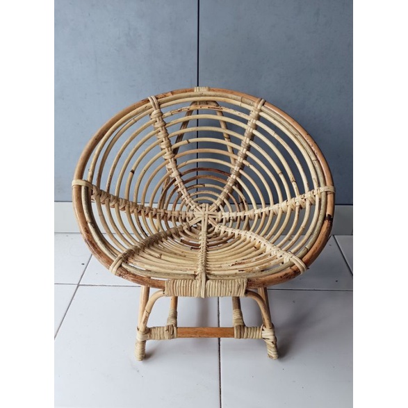 kursi keong rotan mini untuk anak