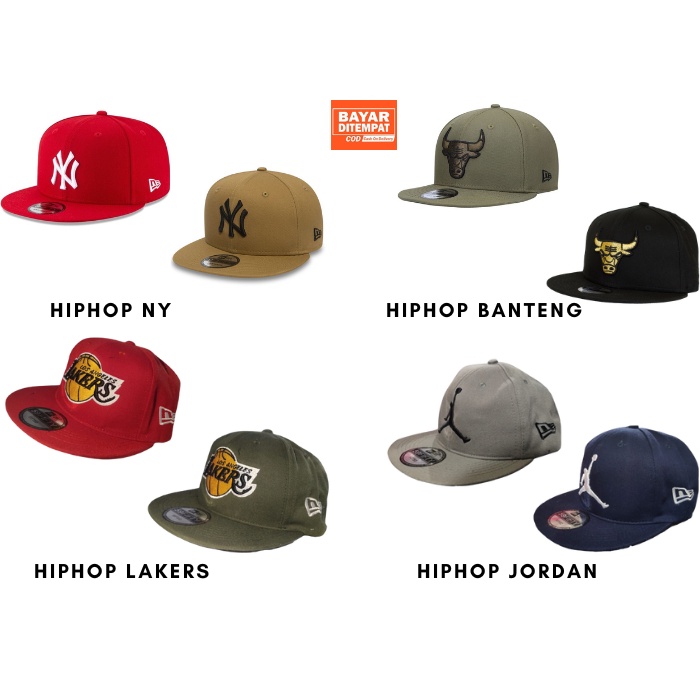 Topi Hiphop NY (New York) / J0rdan / Banteng / Lakers Trucker Hat Remaja Dewasa Kualitas Premium Distro