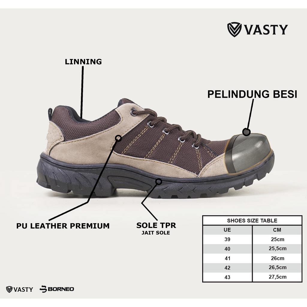 Sepatu Safety pria Ujung Besi ST. 27