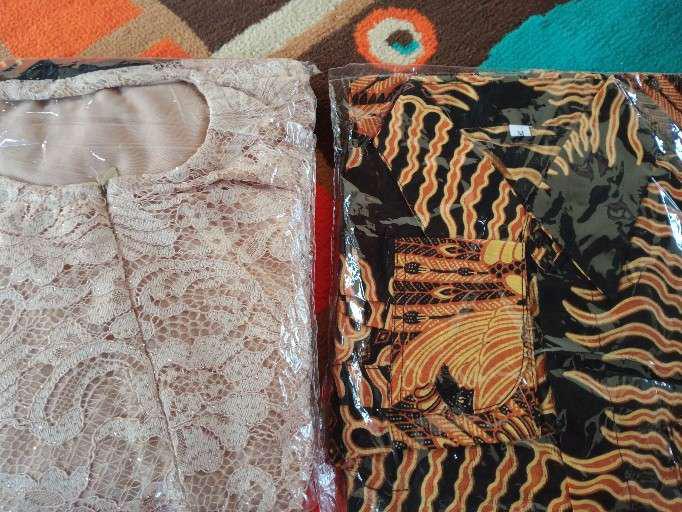 Batik Couple 2595 Brokat Couple Brukat Modern Batik Keluarga Batik Modern - Bs059 Couple Kartika