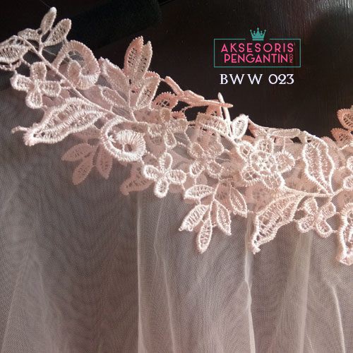 [BISA COD] PAKAIAN PESTA WANITA BROKAT KOREA BOLERO PENGANTIN LACE PEACH BWW023