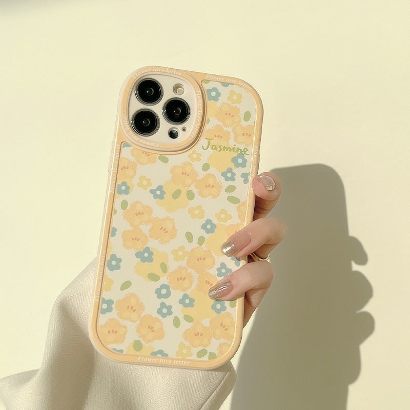 Casing Silikon TPU iPhone 11 7Plus 8Plus Xr XS Max 13 12 Pro Max 12 11 X / 8 Motif Bunga Kecil