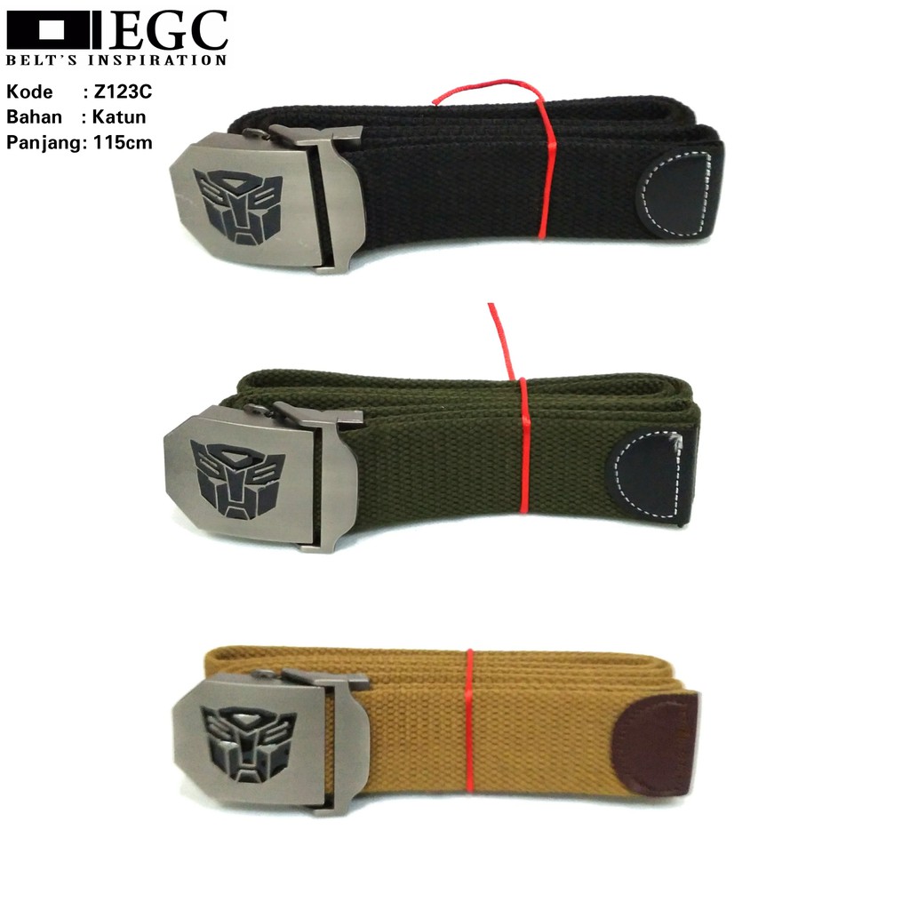 Gesper Ikat Pinggang Pria Laki Cowo Katun Army Tactical Asli Ori Sabuk Belt Impor Polos - Z-C