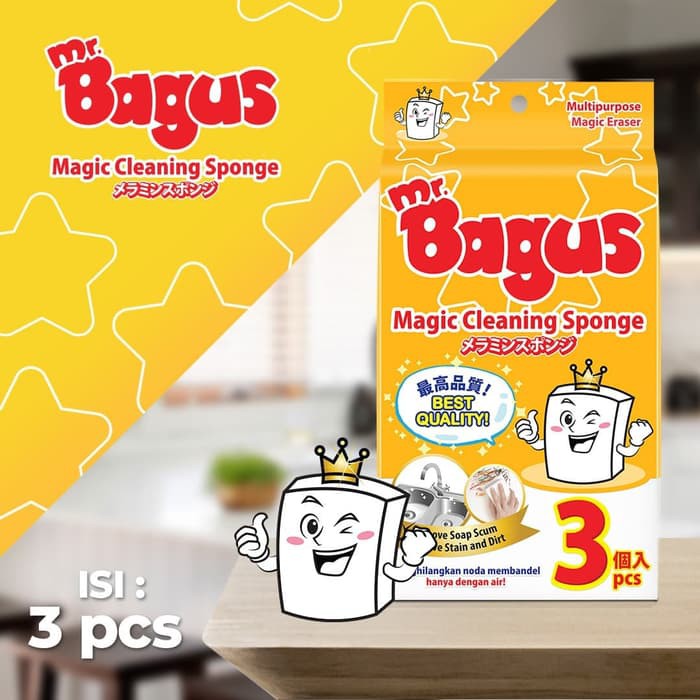 Mr. BAGUS - Magic Cleaning Sponge (isi 3pcs)