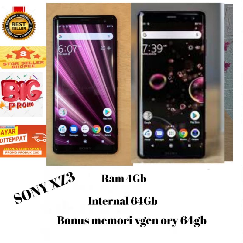 Handphone Android SONY XZ3 Ram 4/64Gb bonus memori 64gb mulus no minus second rasa Baru ory