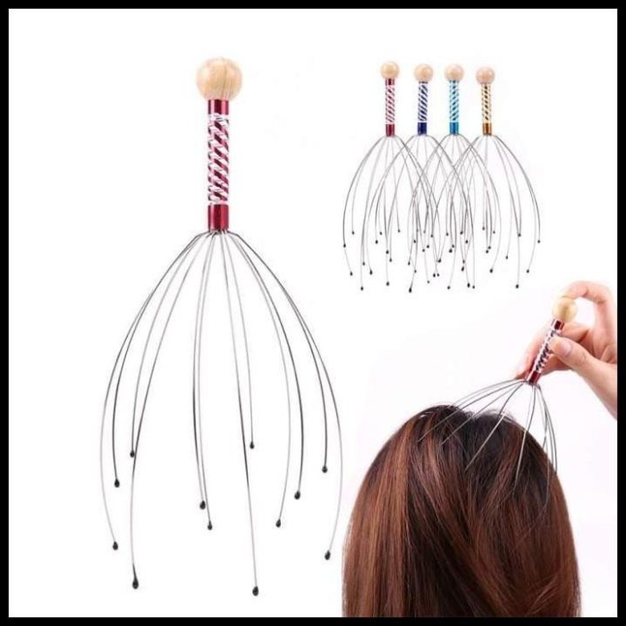 alat kesehatan Alat Terapi Pijat Bokoma Kepala Stainless Ujung Karet Pijit Kesehatan lengkap pria pi