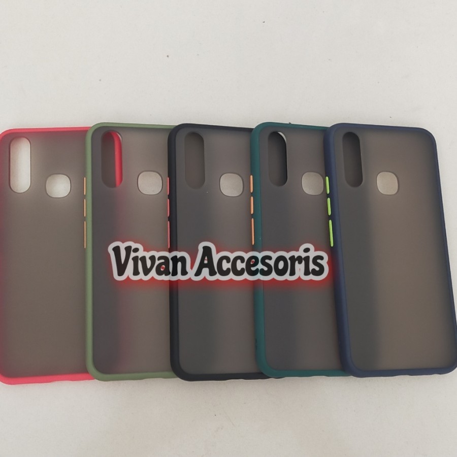 Case Vivo Y12/Y17/Y15 Case Dove +Matte transparan Fuzu Macaron