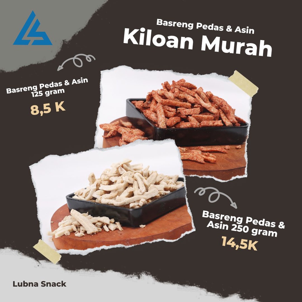 

Snack Kiloan Termurah stik basreng pedas asin gurih 250 gram | Makanan Ringan Jajanan Cemilan