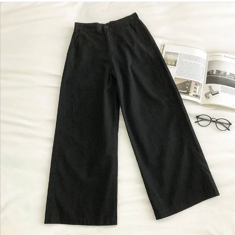 New Olivia Pants Celana Panjang Wanita Linen Premium Korean Style