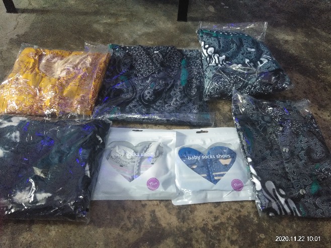 Batik Keluarga - Batik Couple Keluarga Muslim Sogan Family Ayah Ibu Anak Batik Set Family