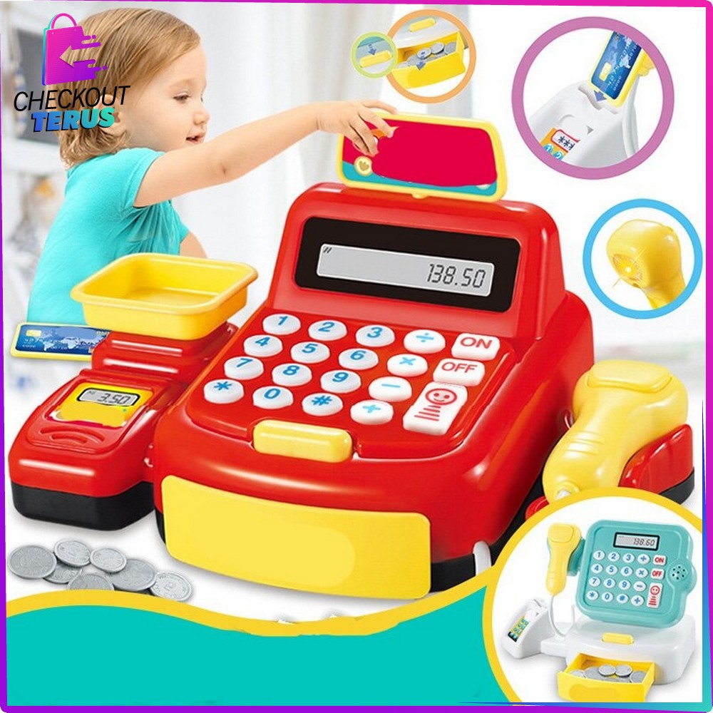 CT M72 Mainan Anak Cash Register Supermarket Mainan Mesin Kasir Kasiran Mini Digital Bisa Untuk Kado Anak 884