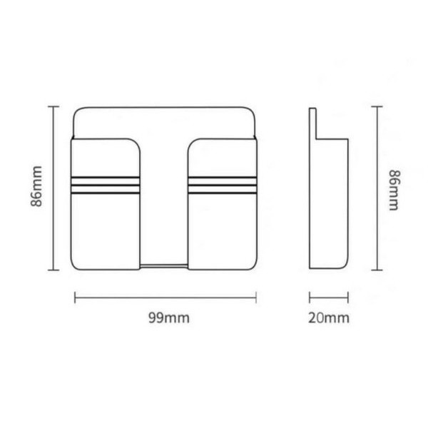 (MAINANKYU) Holder Dinding Tempat Handphone &amp; Remote TV.