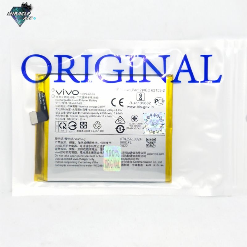 Original 100% baterai Vivo B-K6 / V19 / V17 battery baterai hp