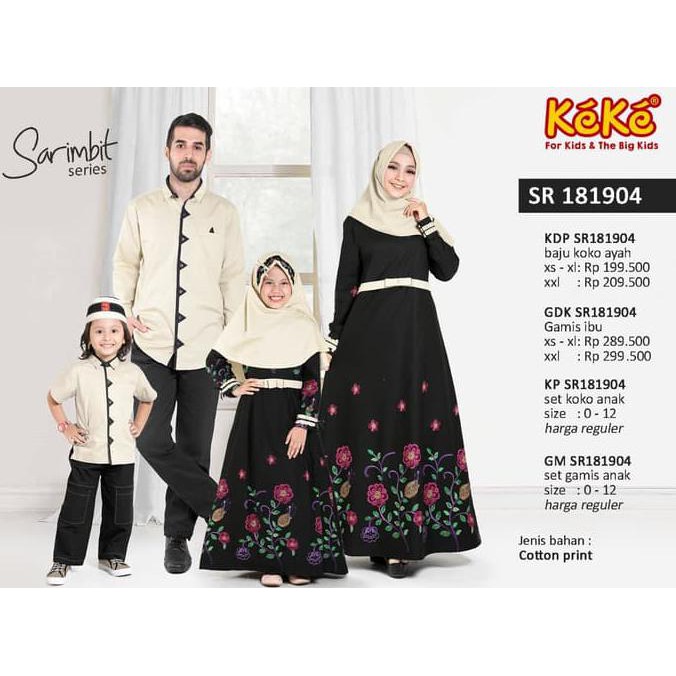 Sarimbit Keke Sr 181904 Hitam Link Koko Anak Size 3
