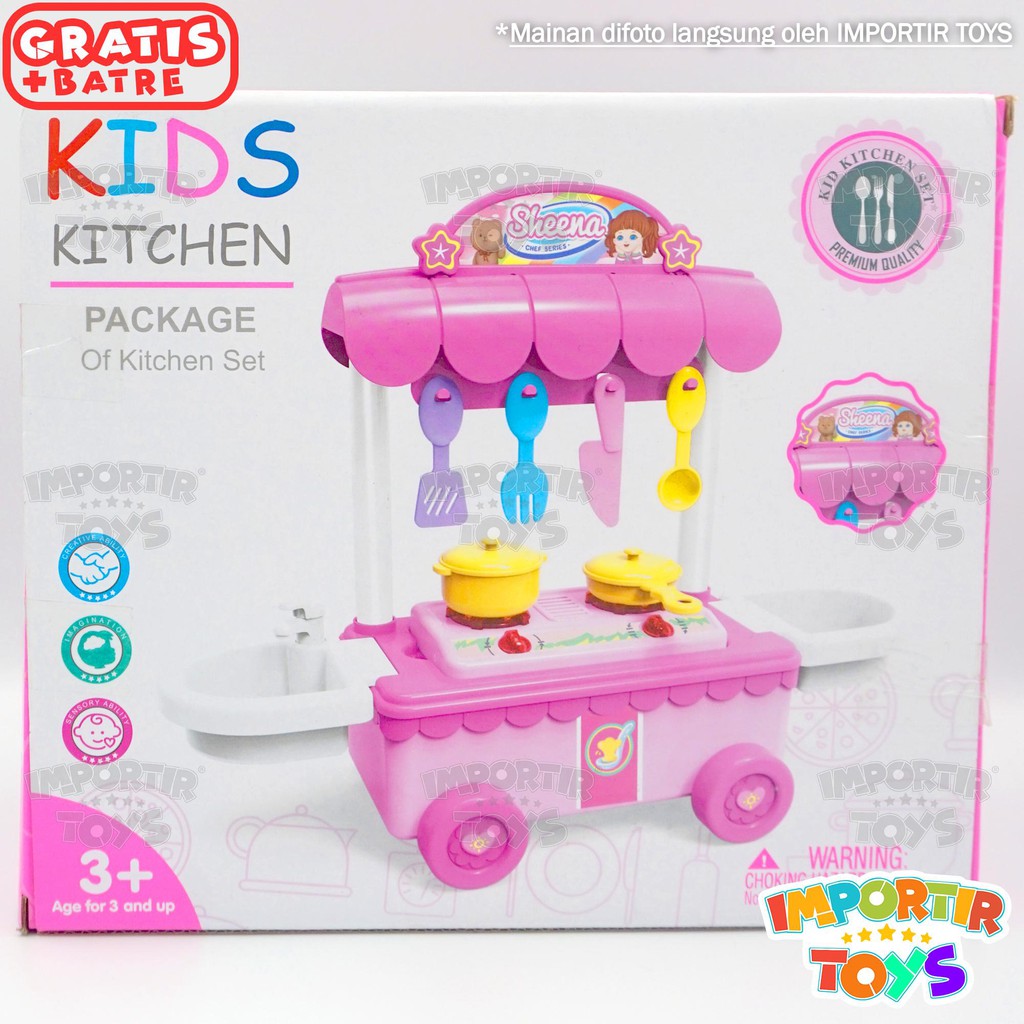 Mainan Kitchen PLAY SET IMPORTIR TOYS FREE BATRE bisa MENYALA lengkap dgn MUSIK