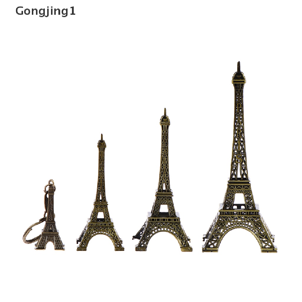 Gongjing1 Patung Model Menara Eiffel Paris Retro Bahan Metal Warna Perunggu Untuk Dekorasi Rumah