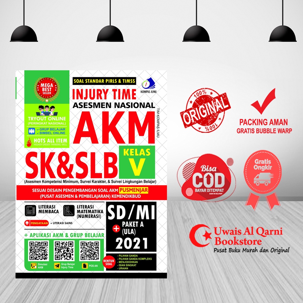 BEST SELLER ORIGINAL INJURY TIME ASESMEN NASIONAL AKM, SK & SLB SD/MI KELAS V 2021 PAKET A ULA - KOM