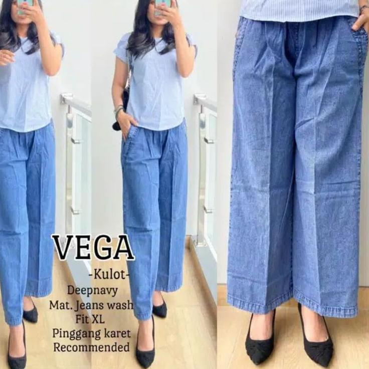 (SIAP KIRIM) VEGA KULOT by Gaudy | Kulot Jeans wash
