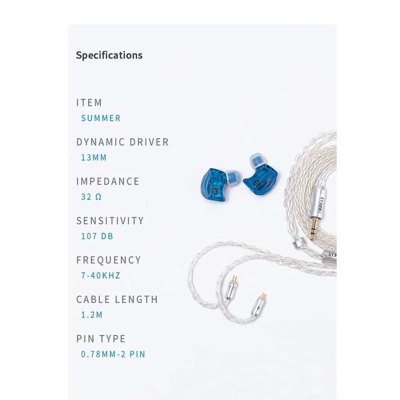 BQEYZ Summer 1BA+Piezoelectric+Dynamic Driver Hybrid Earphone HiFi Monitor DJ In-Ear Headets 2PIN 4.4MM2.5MM3.5mm Cable